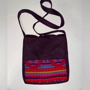 Bright multi color boho bag